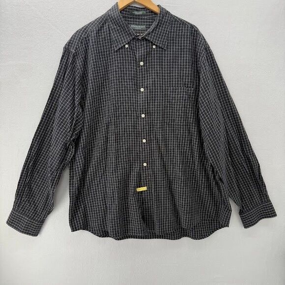 Men's Lyle & Scott Scotland Button Down Shirt XXL Heathered Yarns Gray Plaid - Picture 1 of 7